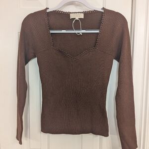 Sezane Maha Jumper Chestnut Brown - Size m